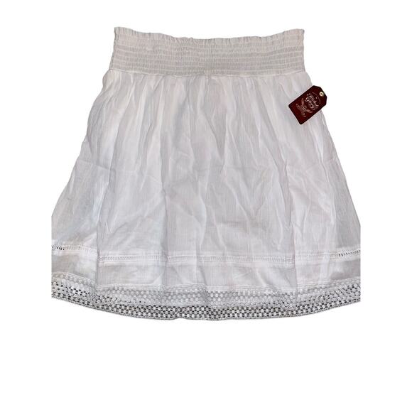 Faded Glory Skirt Size M Medium‎ (8-10) White Flory Short Skirt - Picture 1 of 6